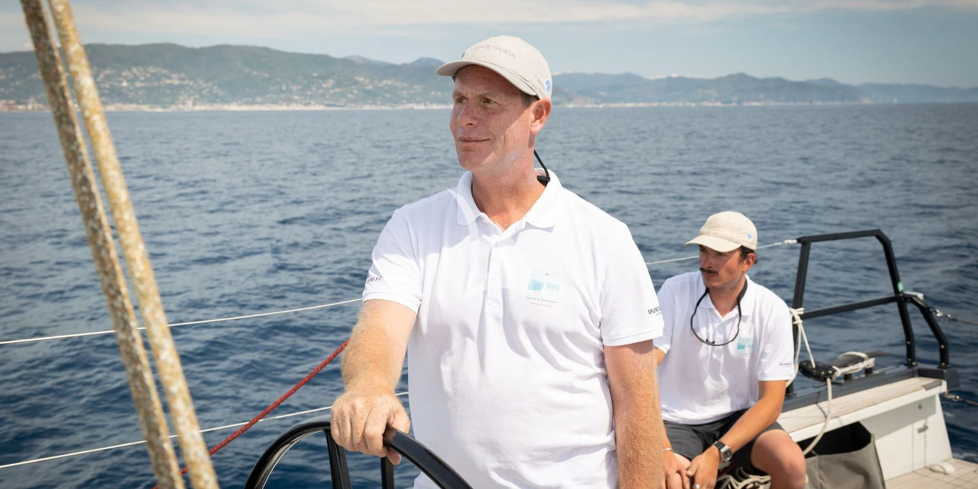 a couple of men on a boat aboard LUCE GUIDA Yacht for Sale
