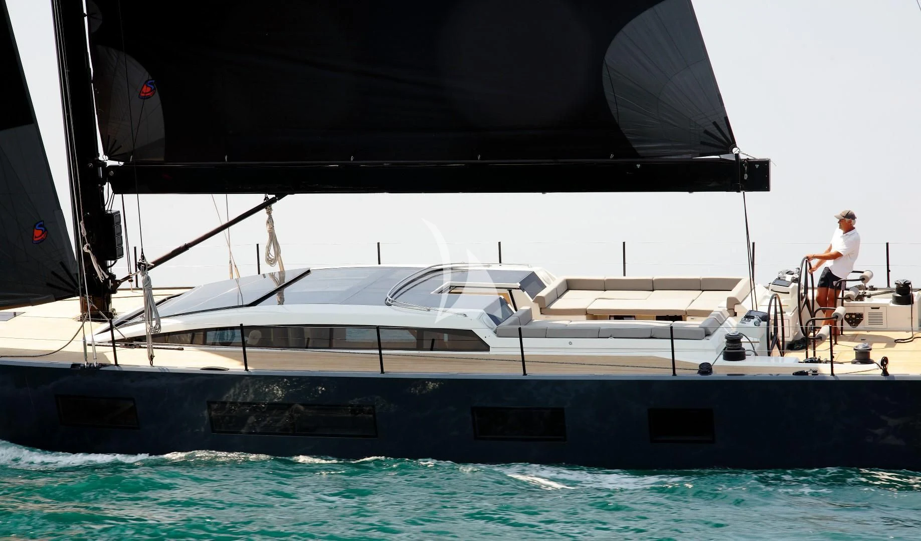a person on a boat aboard LUCE GUIDA Yacht for Sale