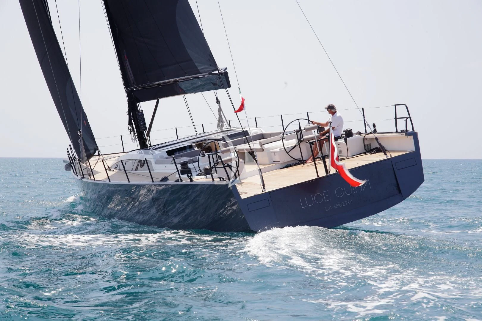 a person on a boat aboard LUCE GUIDA Yacht for Sale