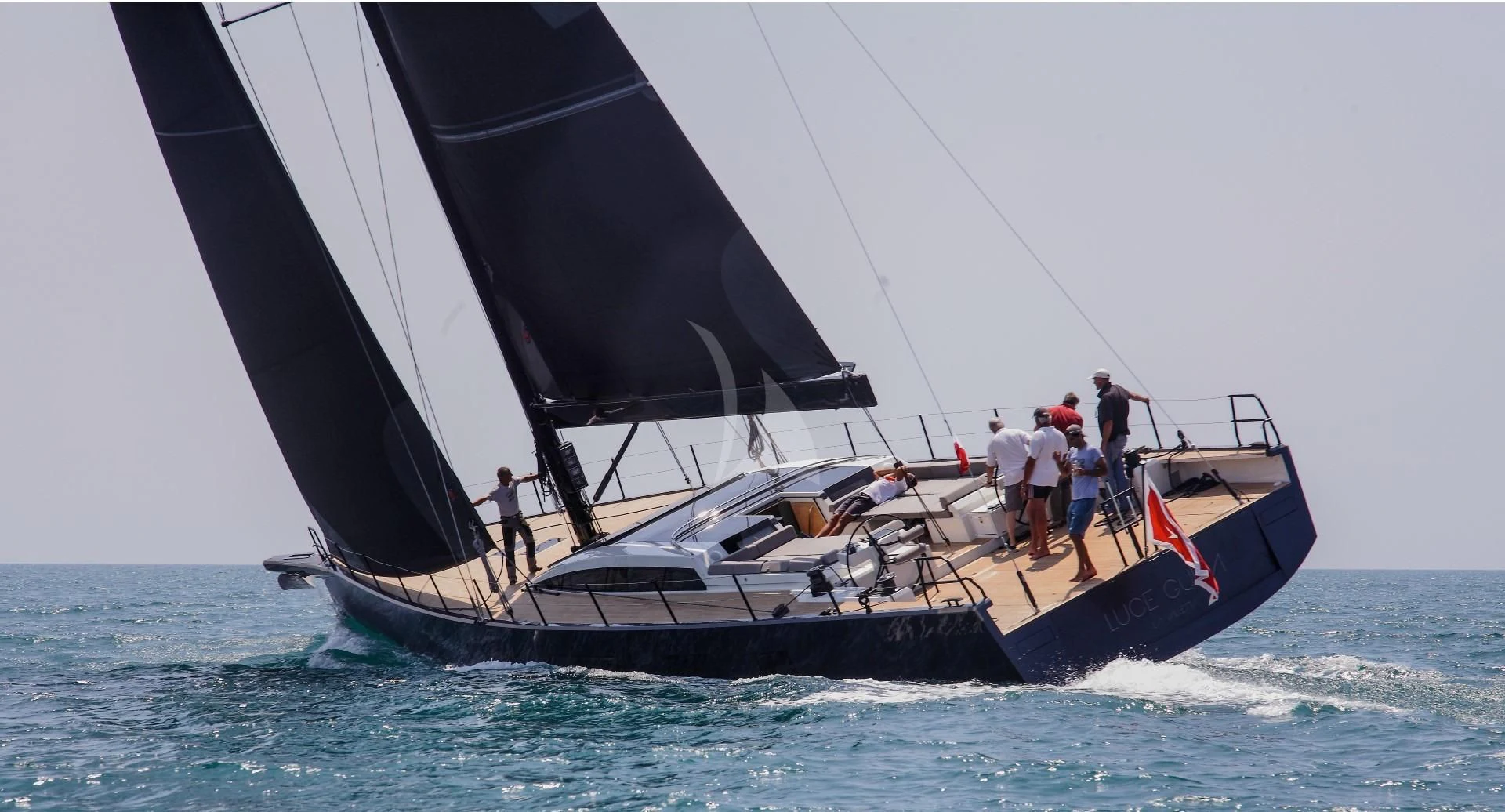 a boat with a sail on the water aboard LUCE GUIDA Yacht for Sale
