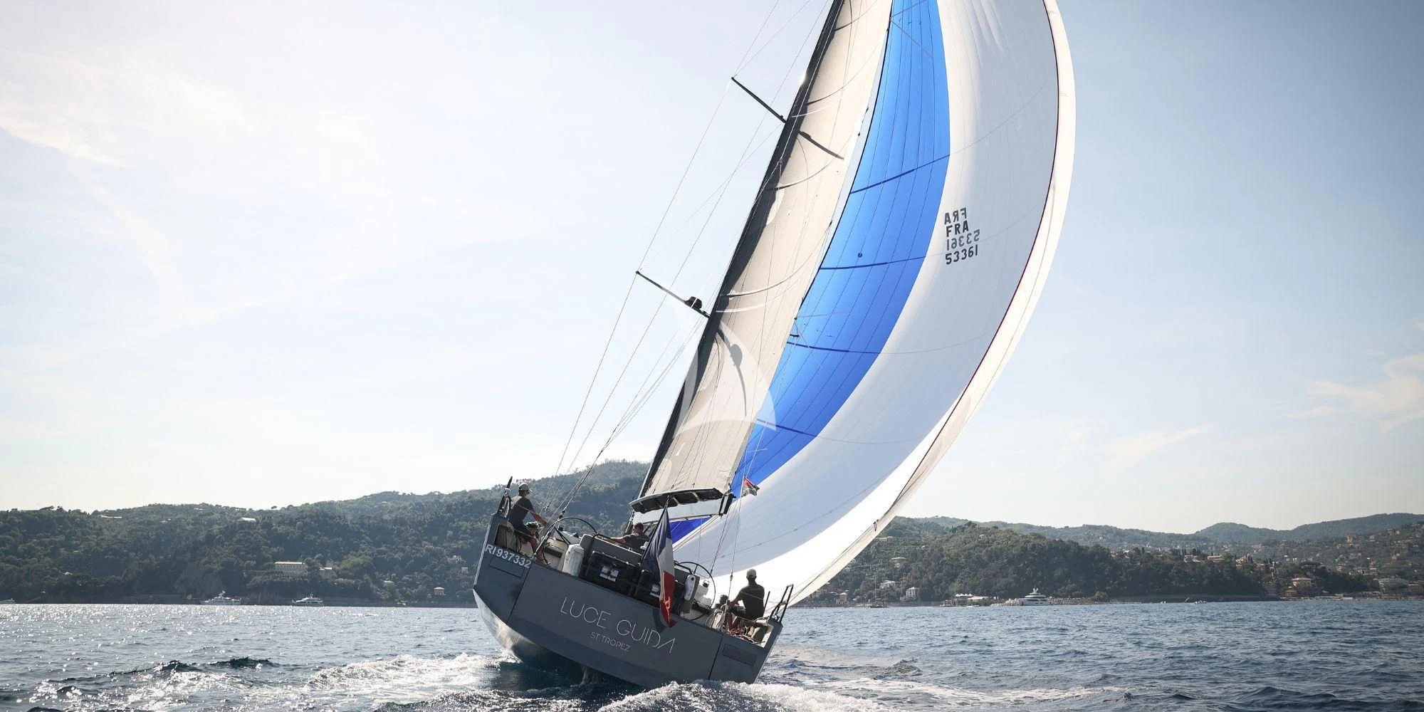 a sailboat on the water aboard LUCE GUIDA Yacht for Sale