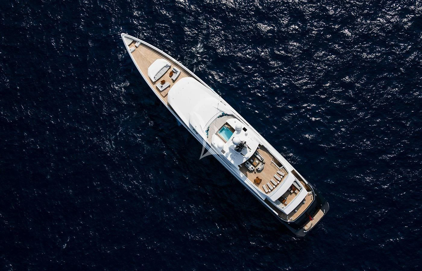 a space shuttle flying in space aboard M'BRACE Yacht for Sale