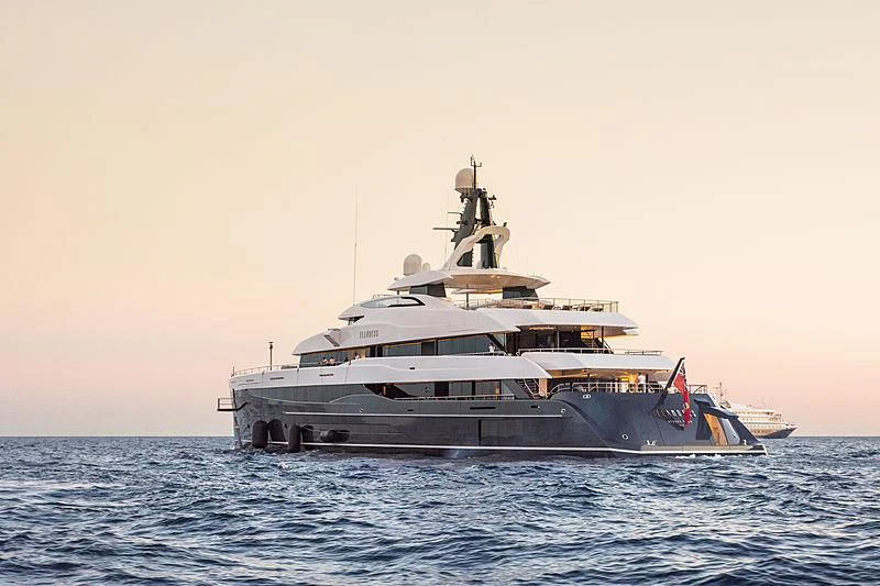 a boat in the water aboard M'BRACE Yacht for Sale