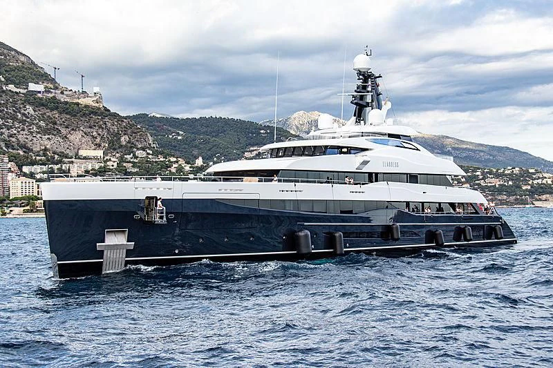 a large white boat in the water aboard M'BRACE Yacht for Sale