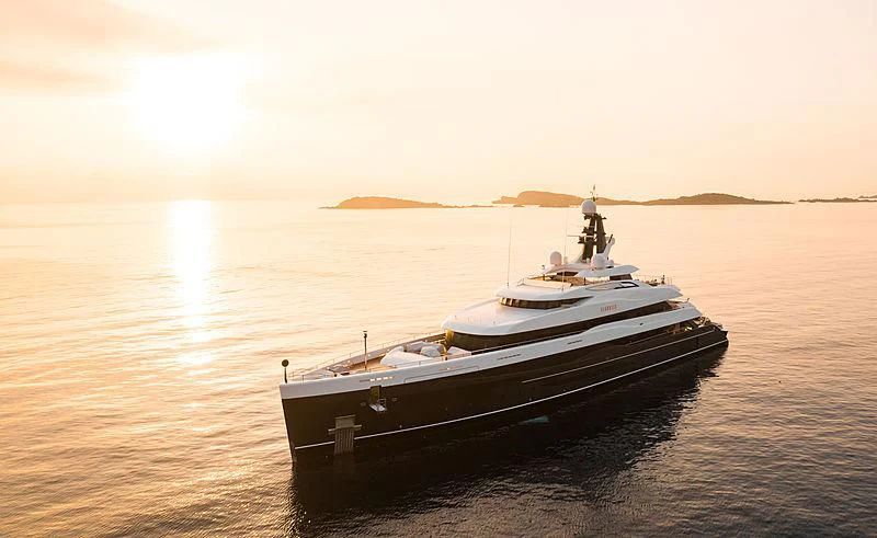 a boat in the water aboard M'BRACE Yacht for Sale