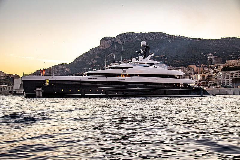 a boat in the water aboard M'BRACE Yacht for Sale