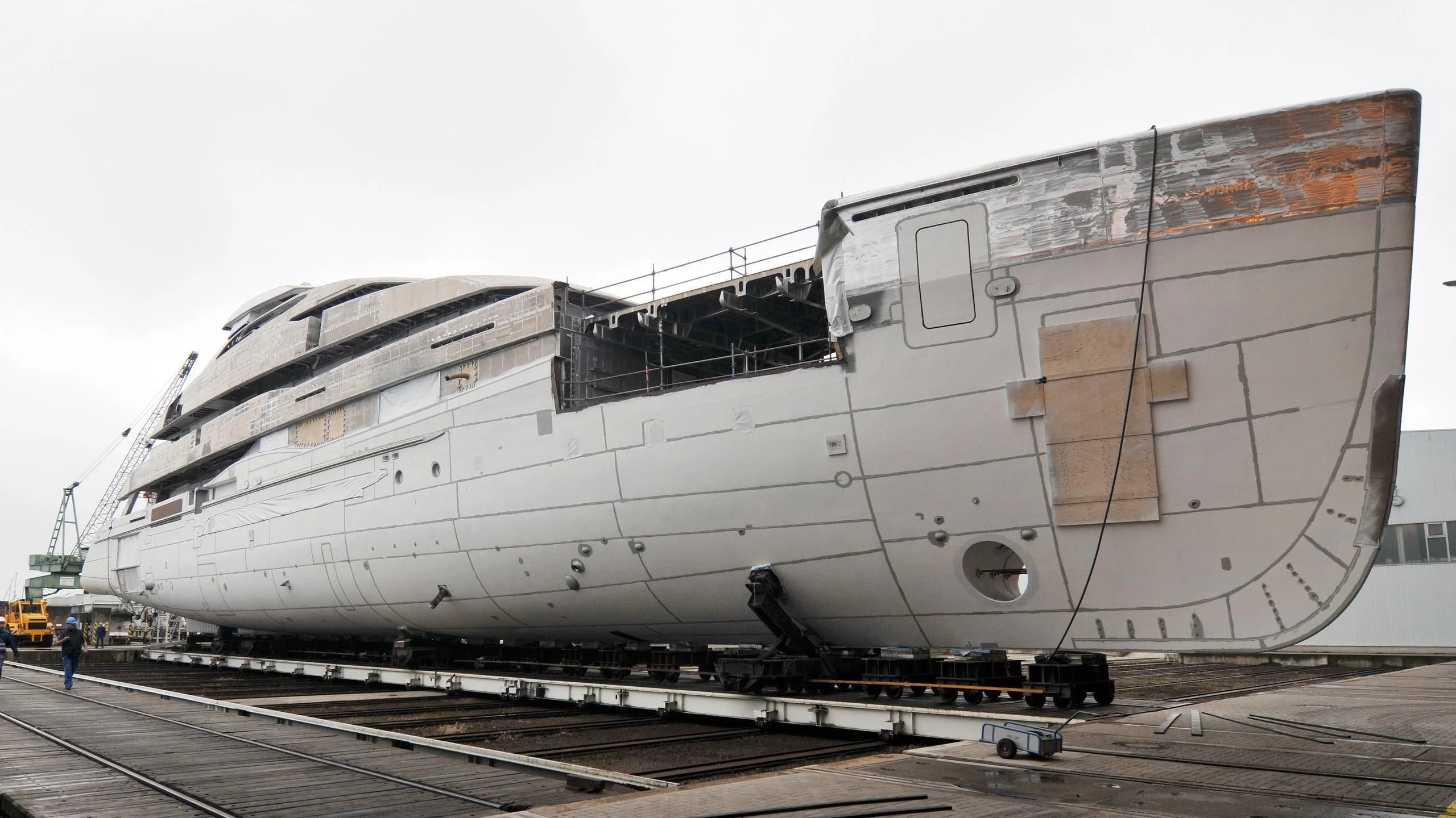 a large white ship aboard M'BRACE Yacht for Sale