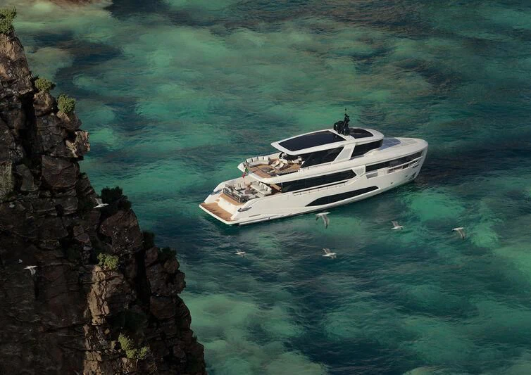 a boat in the water aboard INFYNITO 90/01 Yacht for Sale
