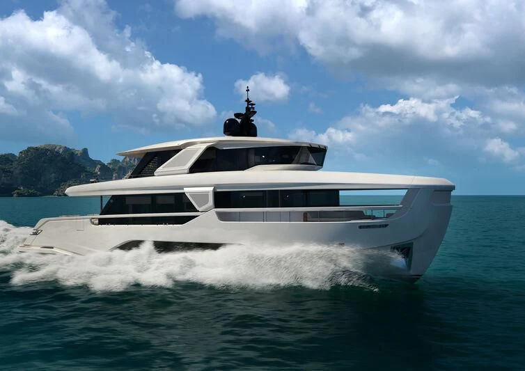 a boat in the water aboard INFYNITO 90/01 Yacht for Sale