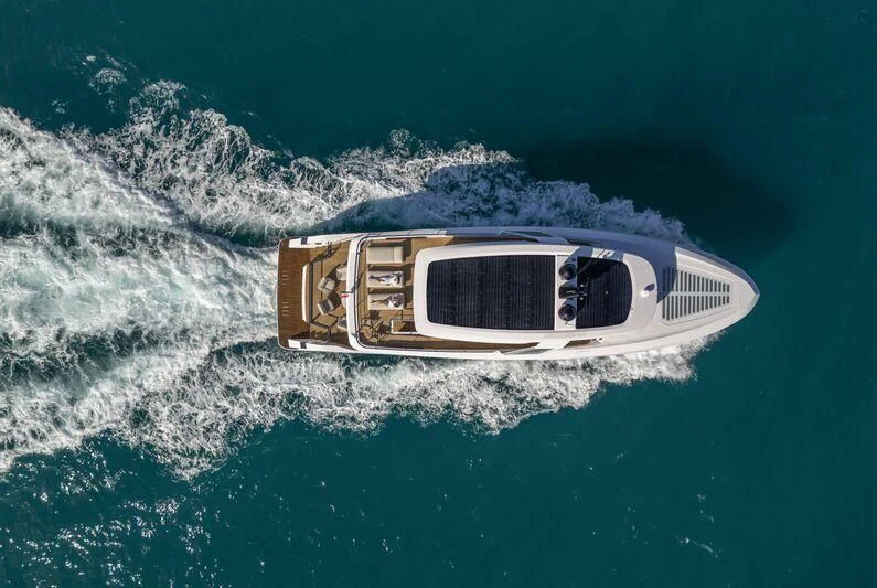 a boat in the water aboard INFYNITO 90/01 Yacht for Sale
