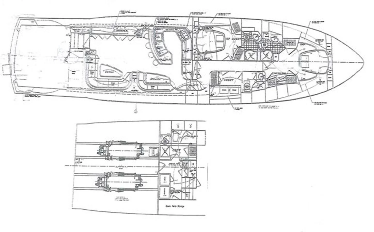 diagram, engineering drawing aboard COURTNEY ANNE Yacht for Sale