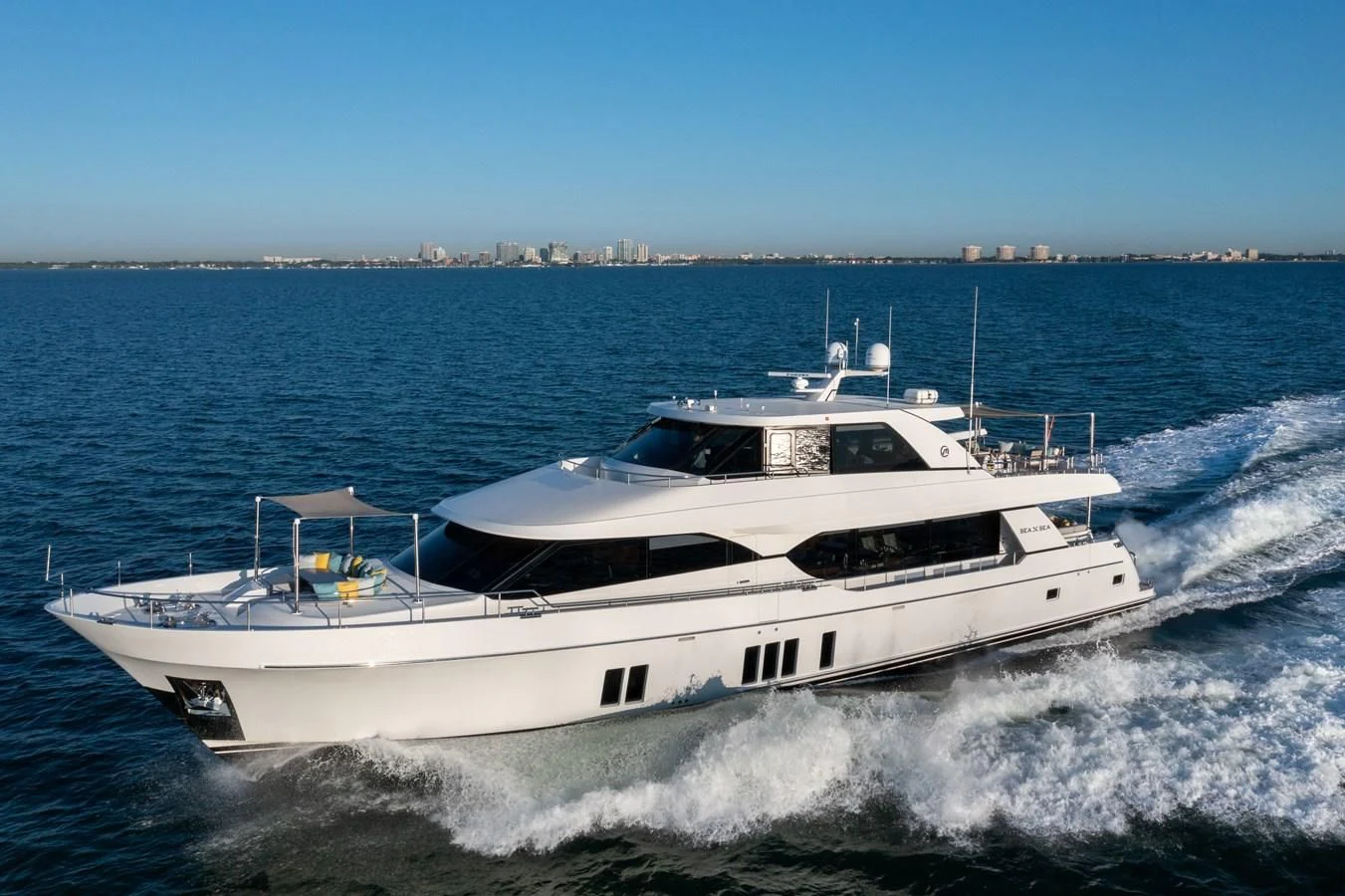 a boat on the water aboard SEA N SEA Yacht for Sale
