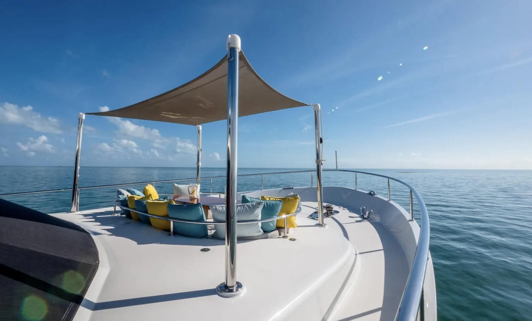 a boat with a canopy on the water aboard SEA N SEA Yacht for Sale