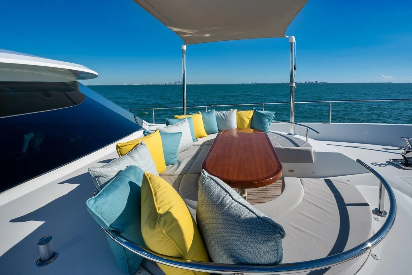 a boat with a straw hat on it aboard SEA N SEA Yacht for Sale