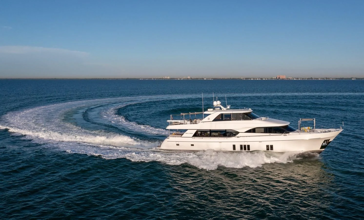 a boat on the water aboard SEA N SEA Yacht for Sale
