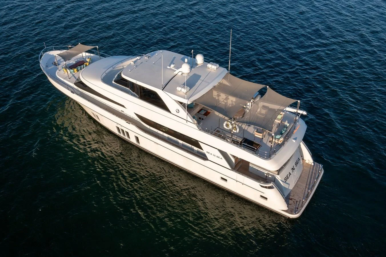 a ship in the water aboard SEA N SEA Yacht for Sale