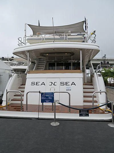 a boat on a dock aboard SEA N SEA Yacht for Sale
