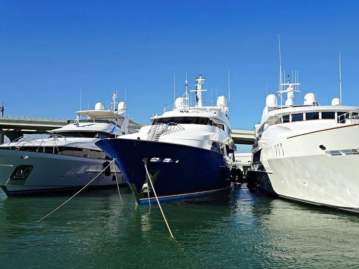 several boats in the water aboard ADVENTURER Yacht for Sale