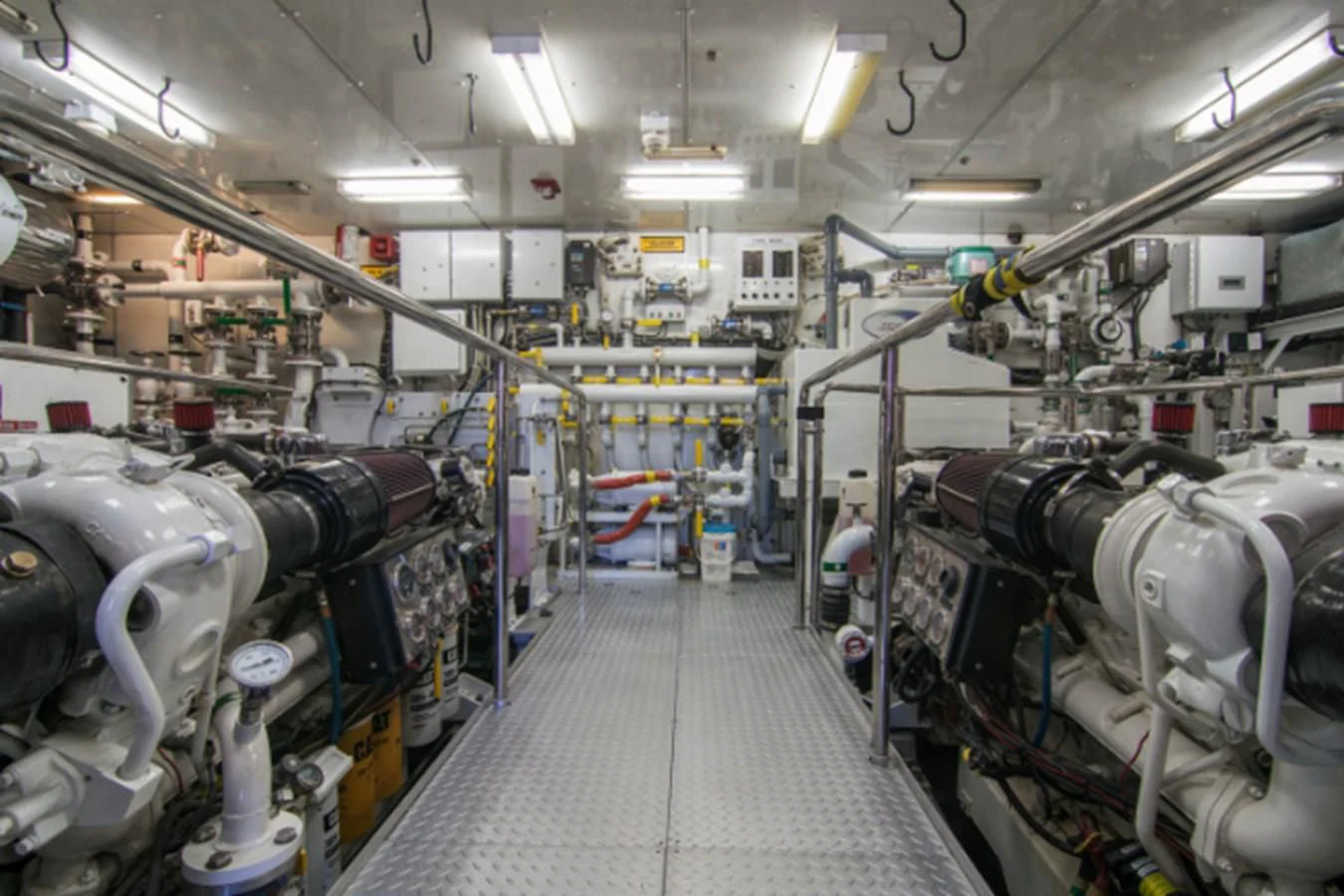 a room with machinery aboard ADVENTURER Yacht for Sale