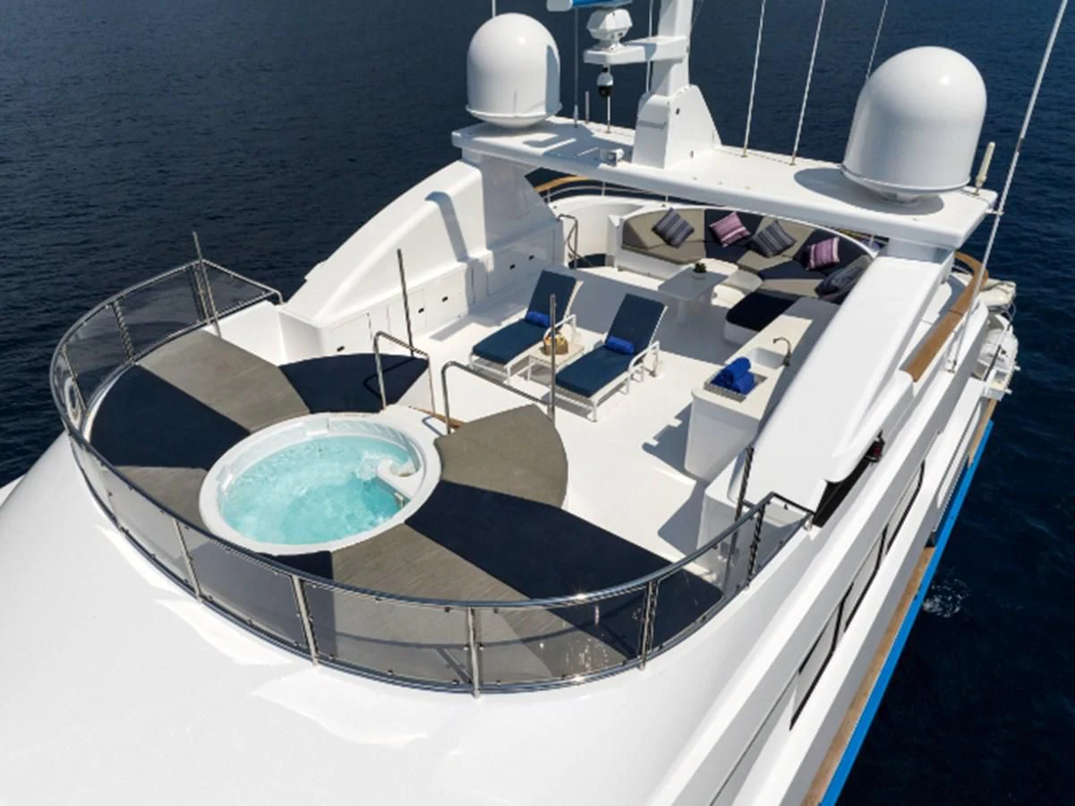 a boat on the water aboard ADVENTURER Yacht for Sale