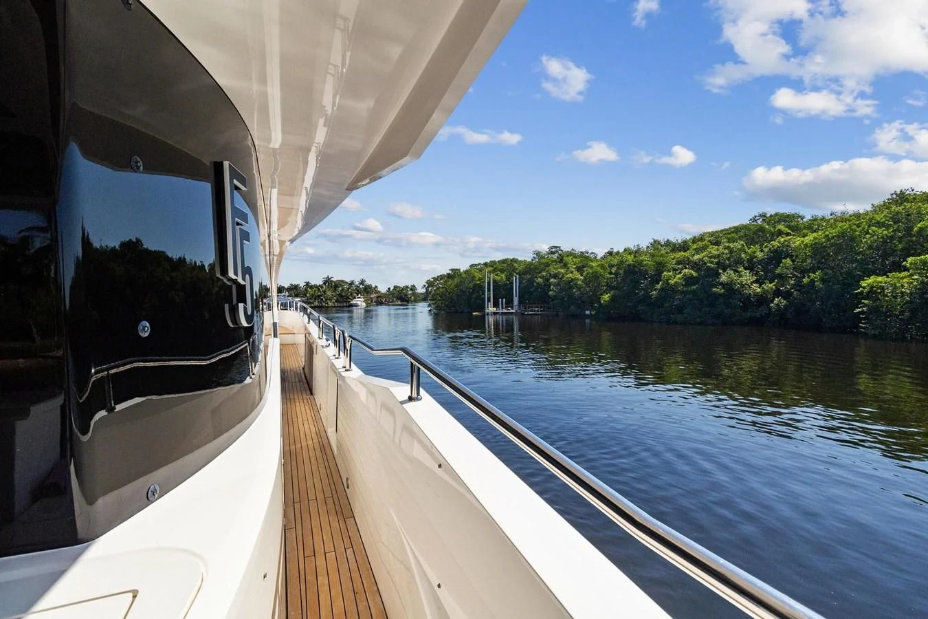 a boat on the water aboard F5 Yacht for Sale