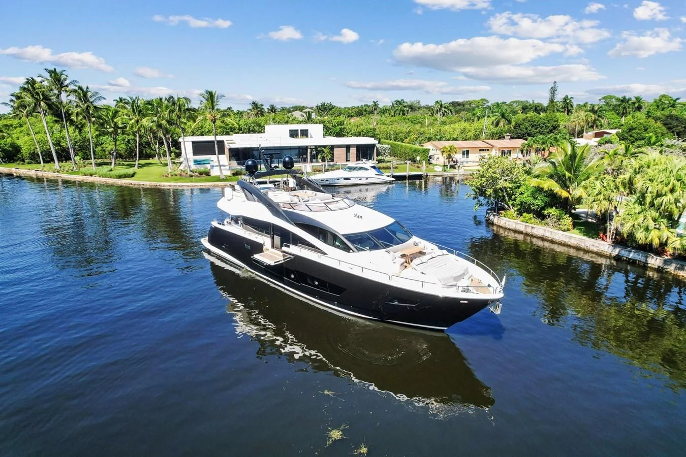 boats in a lake aboard F5 Yacht for Sale