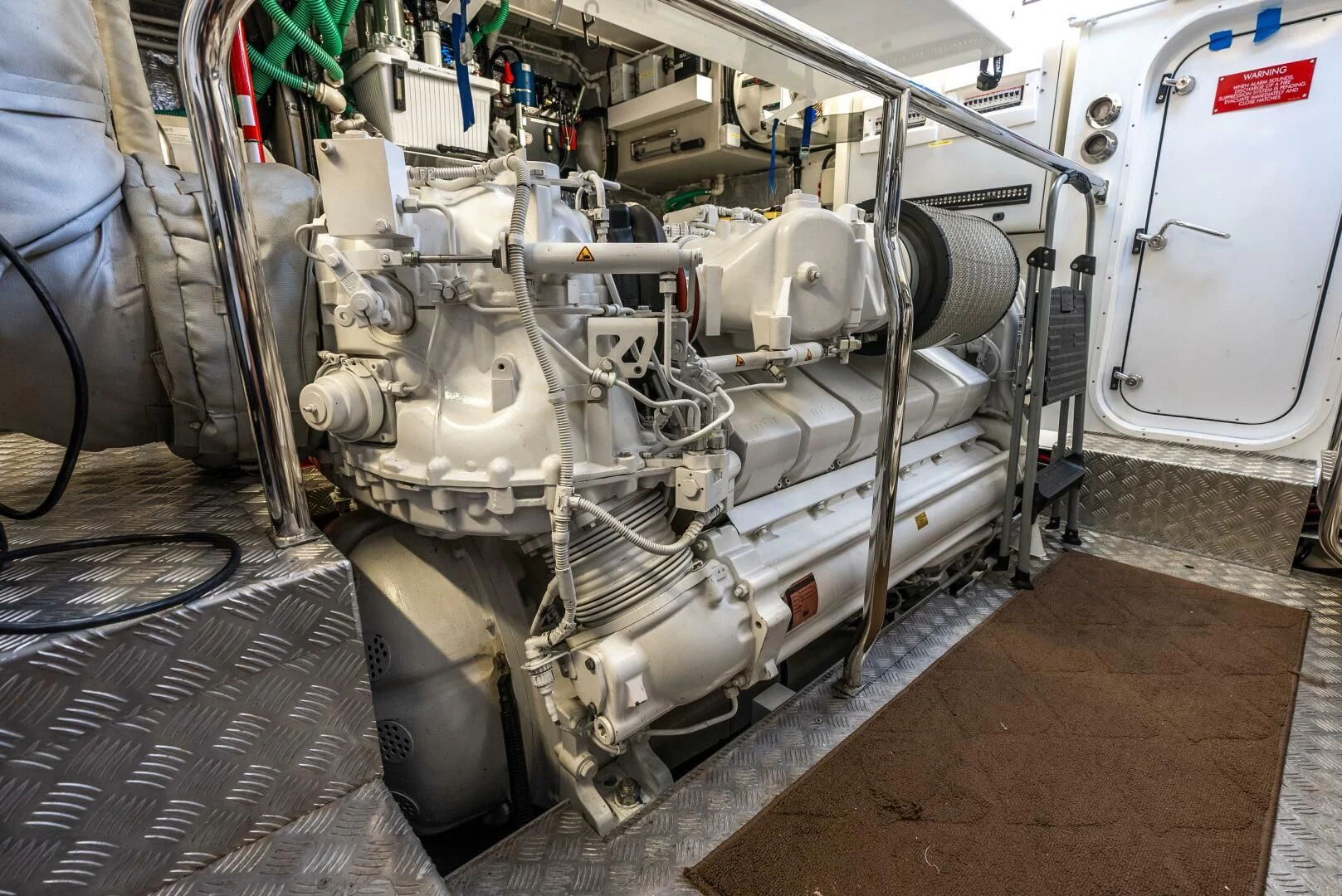 a machine with a large white cylinder aboard F5 Yacht for Sale