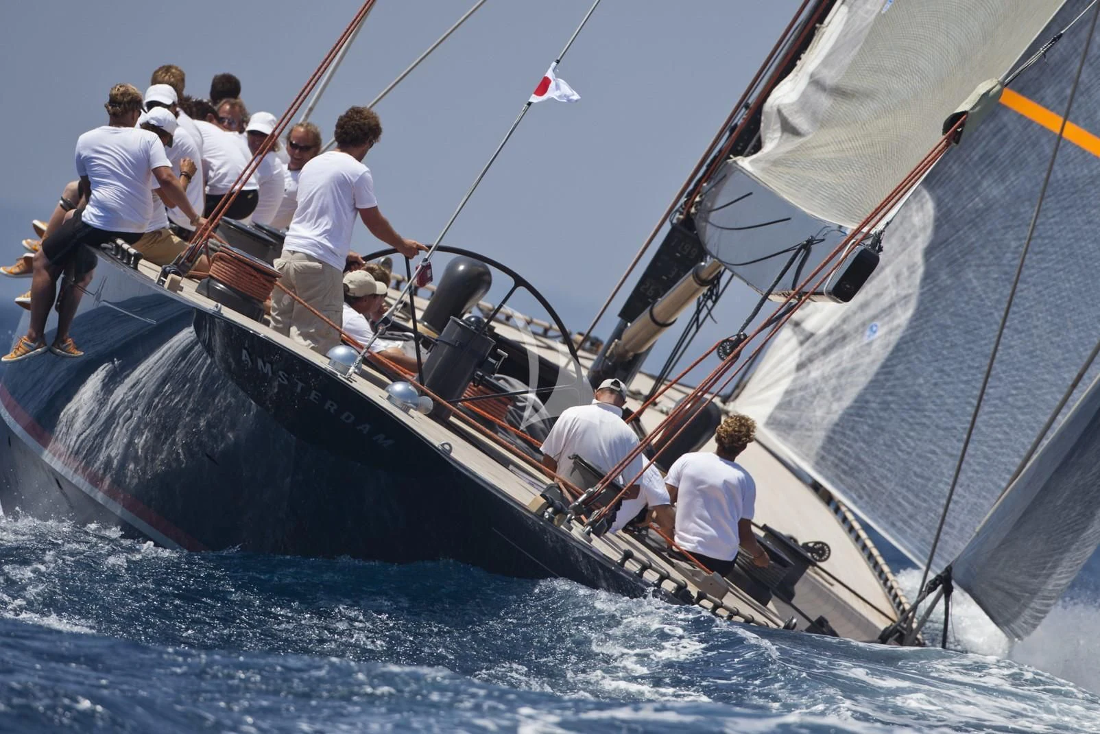 a group of people on a boat aboard GIO Yacht for Sale