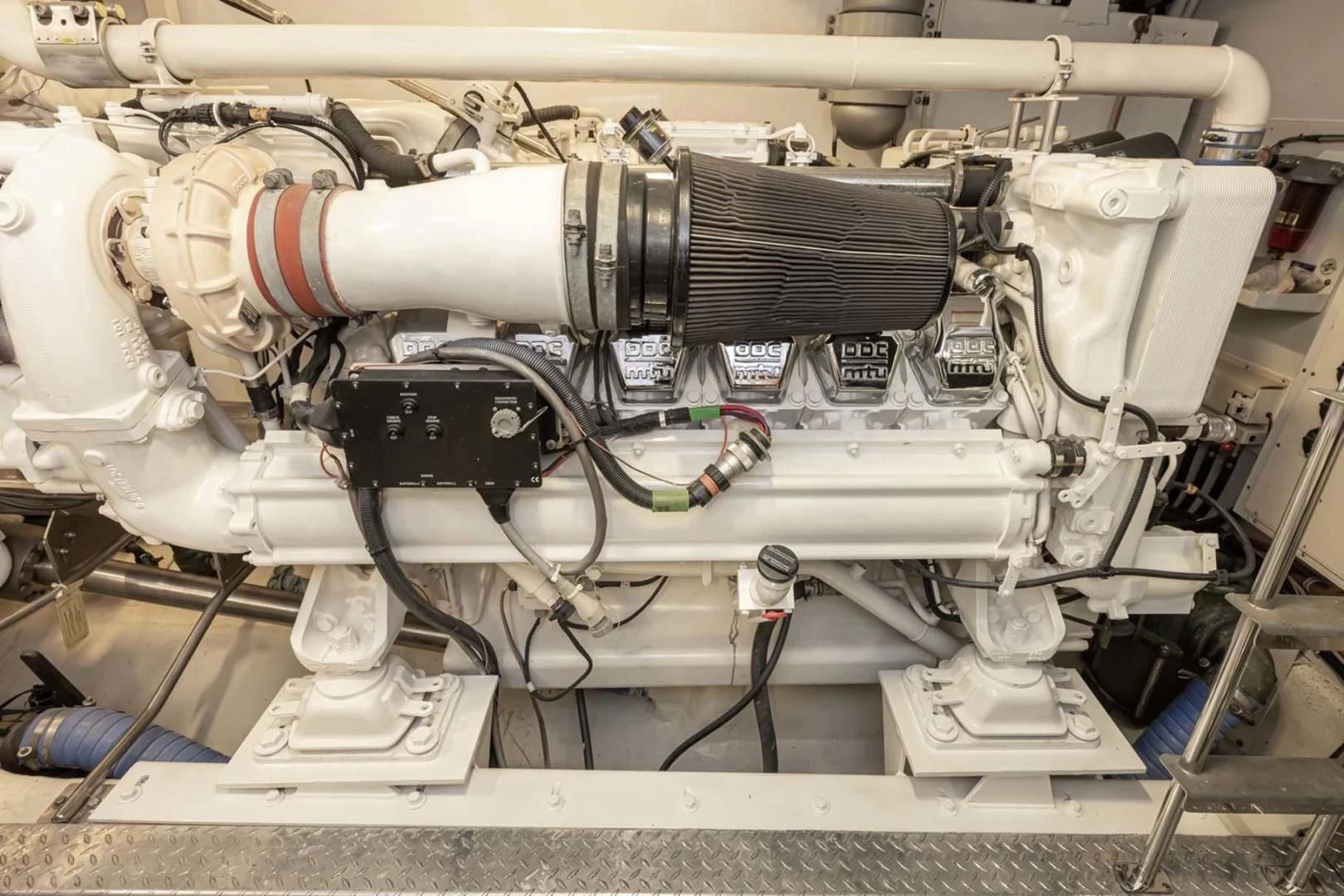 a close-up of a machine aboard DECKED OUT Yacht for Sale