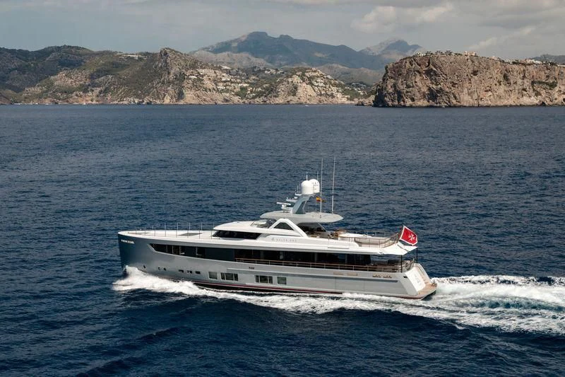 a boat on the water aboard DELTA ONE Yacht for Charter