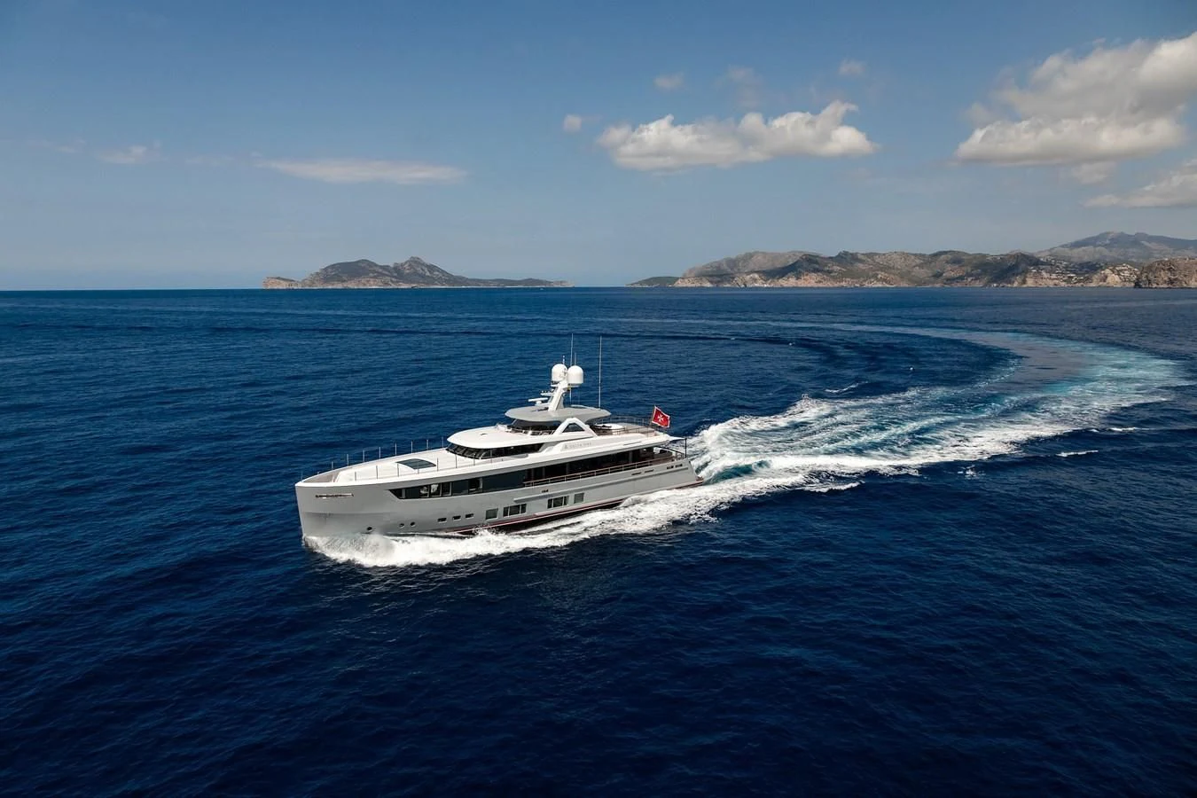 a boat on the water aboard DELTA ONE Yacht for Charter