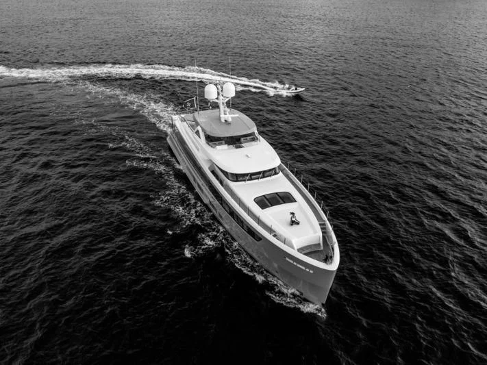 a boat on the water aboard DELTA ONE Yacht for Charter