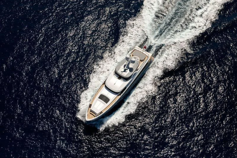 a space ship in the water aboard DELTA ONE Yacht for Charter