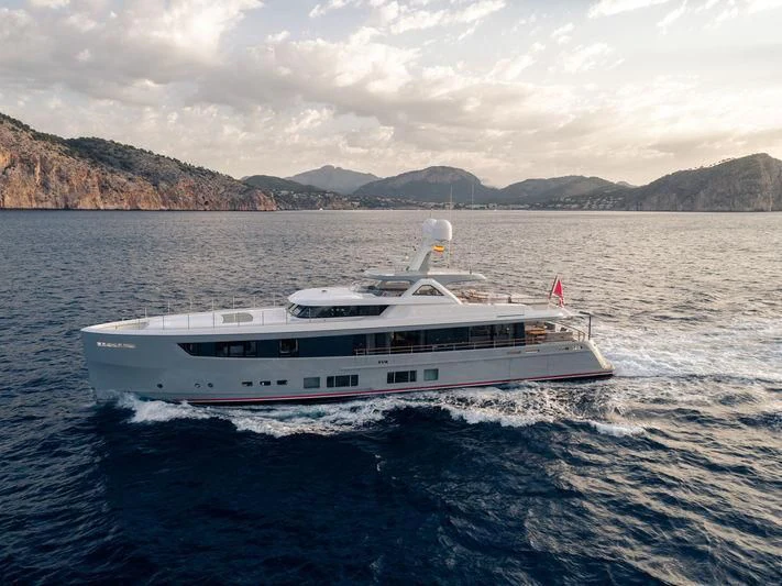 a boat on the water aboard DELTA ONE Yacht for Charter