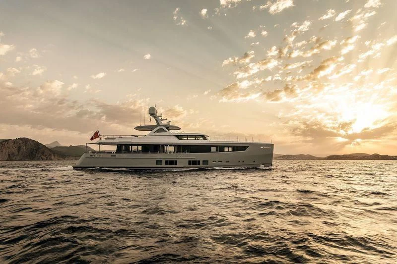 a boat on the water aboard DELTA ONE Yacht for Charter