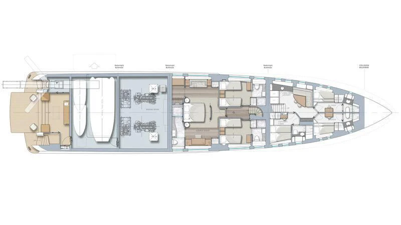 diagram aboard DELTA ONE Yacht for Charter