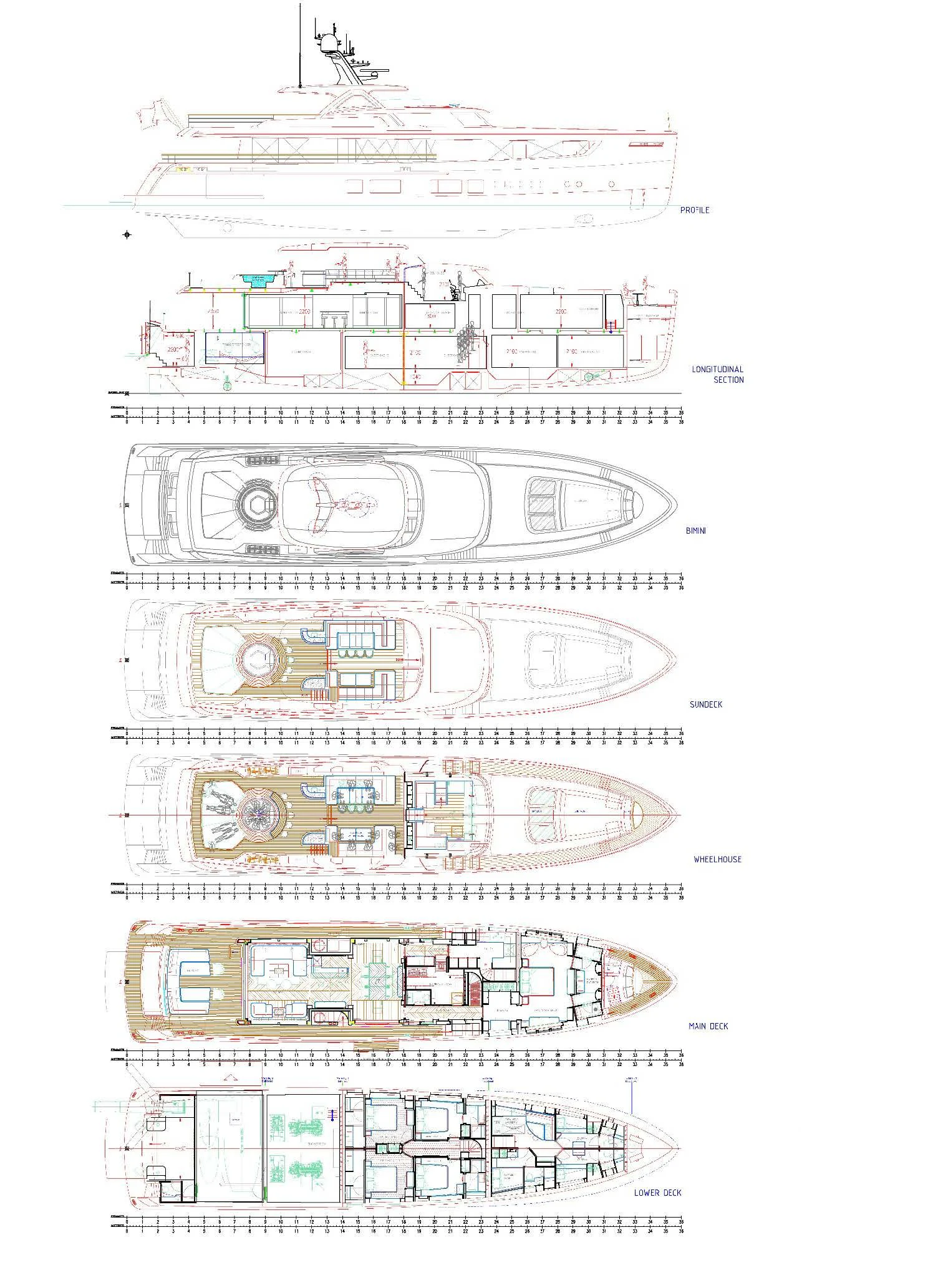 diagram aboard DELTA ONE Yacht for Charter
