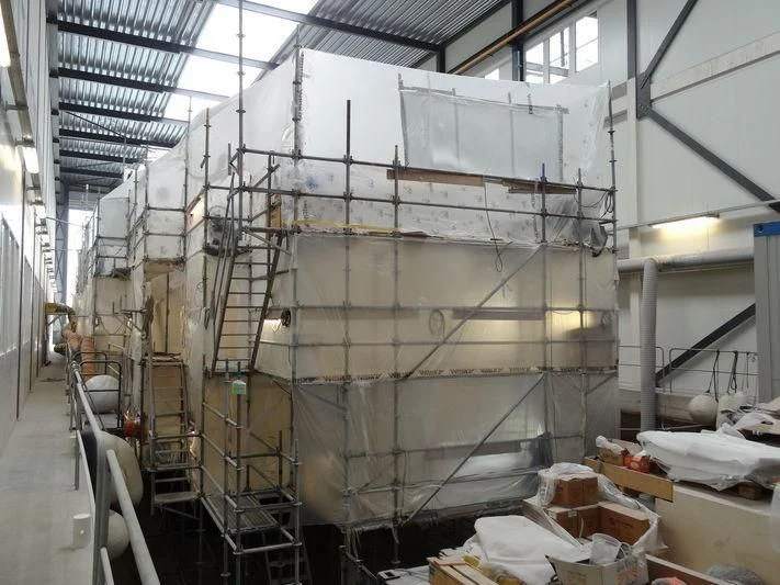 a large room with machinery aboard DELTA ONE Yacht for Charter