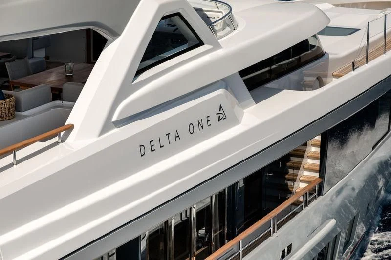 a white machine with a screen aboard DELTA ONE Yacht for Charter