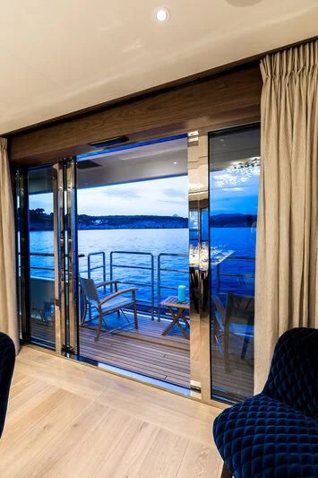 a room with a view of the ocean aboard DELTA ONE Yacht for Charter