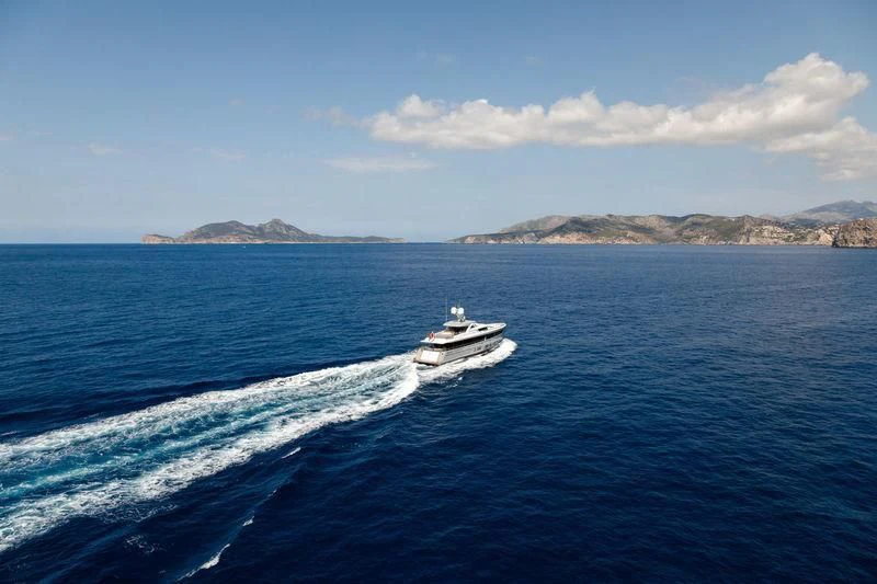 a boat on the water aboard DELTA ONE Yacht for Charter
