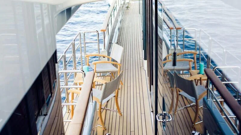 a boat on the water aboard DELTA ONE Yacht for Charter