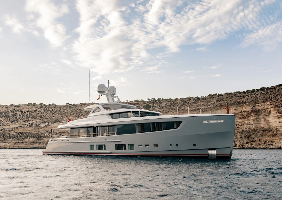 a boat on the water aboard DELTA ONE Yacht for Charter