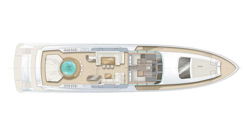 diagram aboard DELTA ONE Yacht for Charter