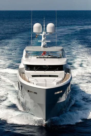 a boat in the water aboard DELTA ONE Yacht for Charter