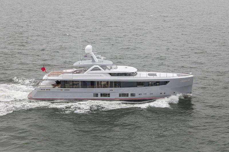 a boat on the water aboard DELTA ONE Yacht for Charter