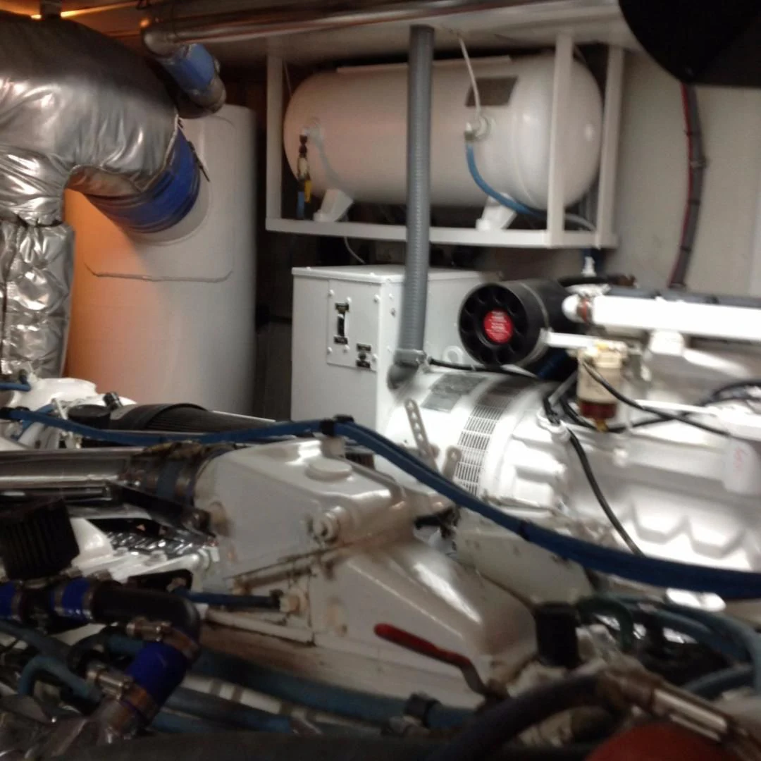 a close-up of a machine aboard AUDACITY Yacht for Sale