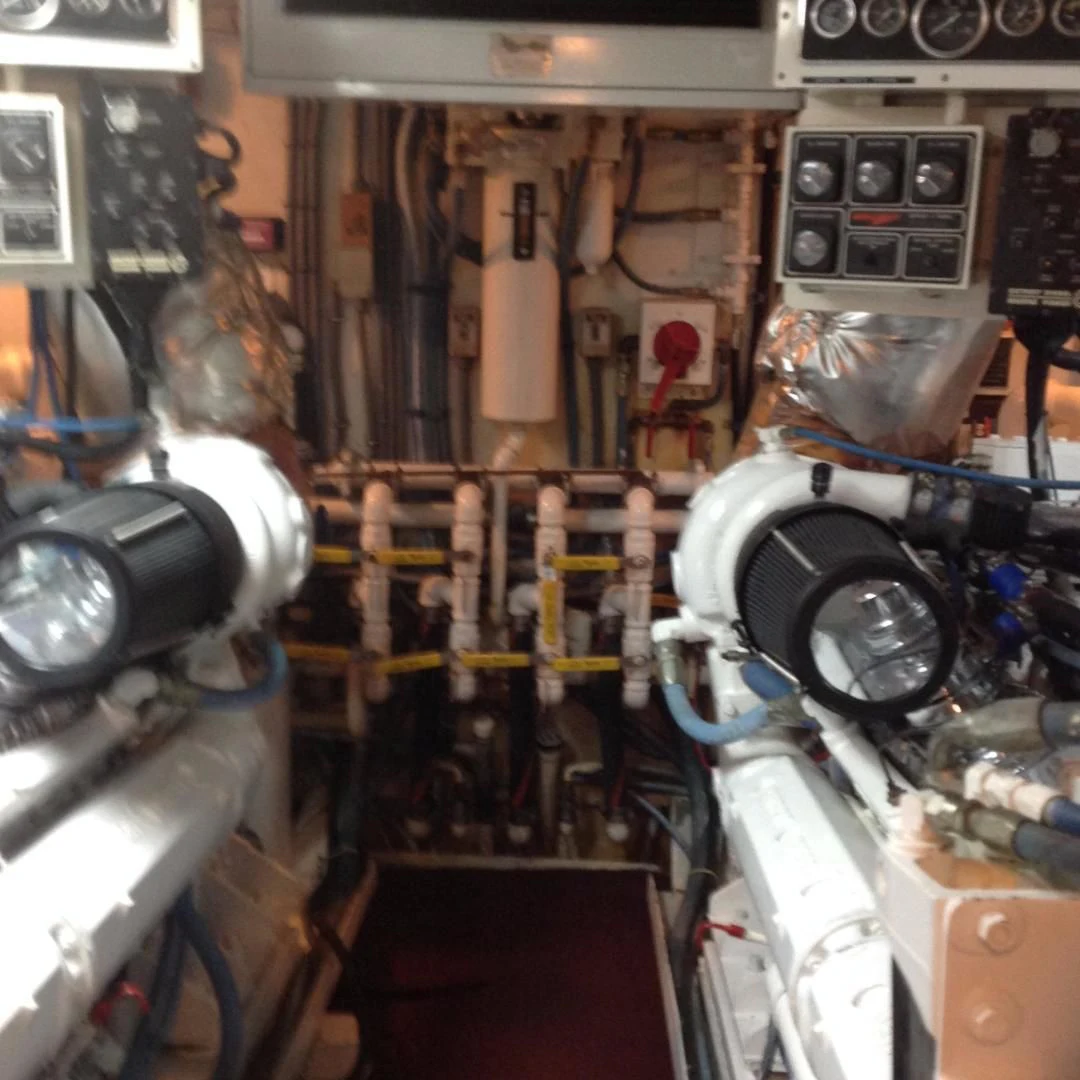 a machine with a large metal object aboard AUDACITY Yacht for Sale