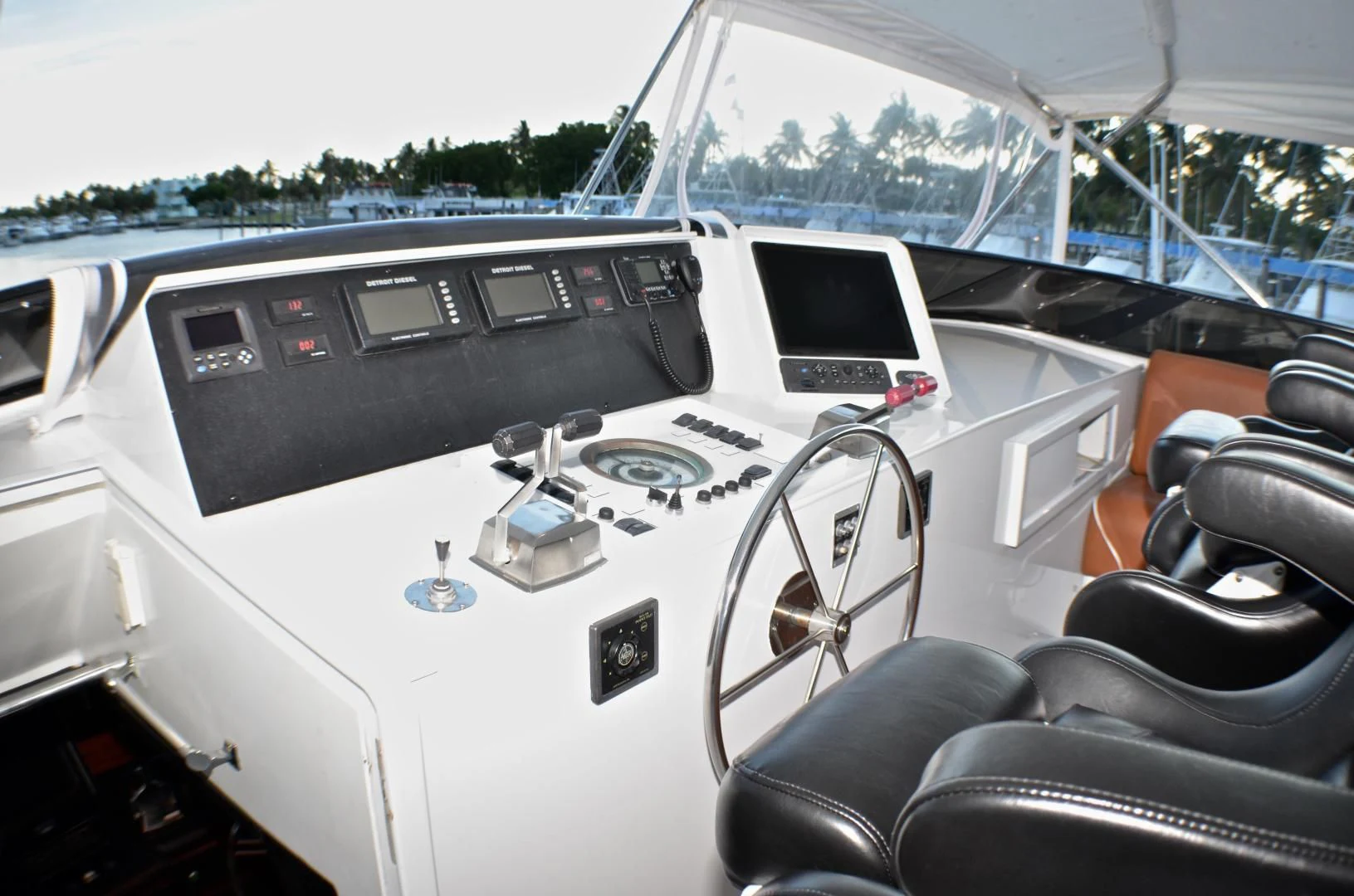 inside of a car aboard AUDACITY Yacht for Sale