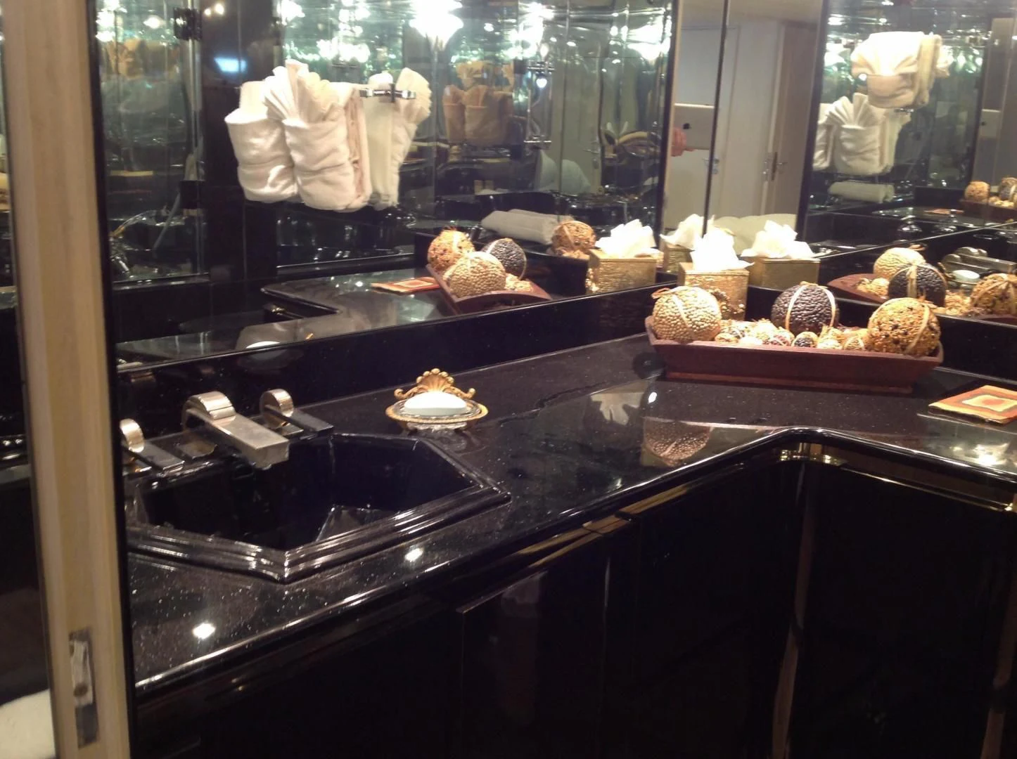 a counter with food on it aboard AUDACITY Yacht for Sale
